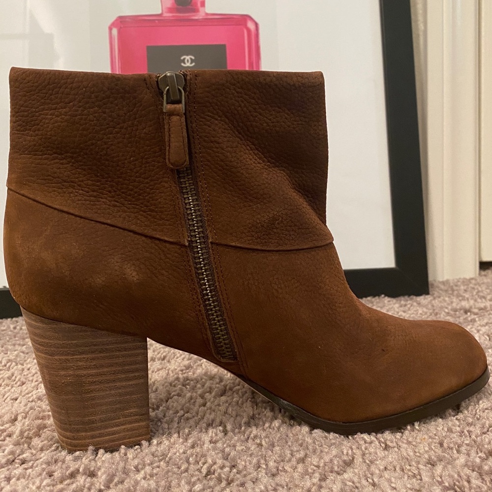 Cole Haan Suede Leather Brown Ankle Boots Woman’s - Picture 2 of 9